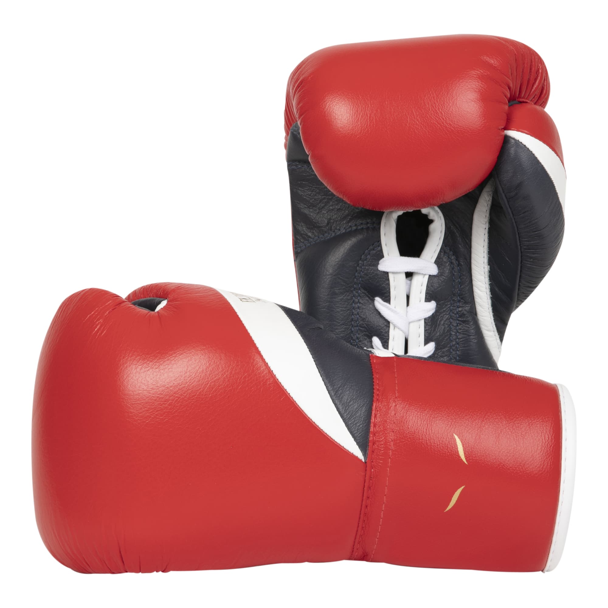 Gants de boxe à lacets ELION Paris Elegant Cuir Rouge - Blanc - Bleu - Image 3