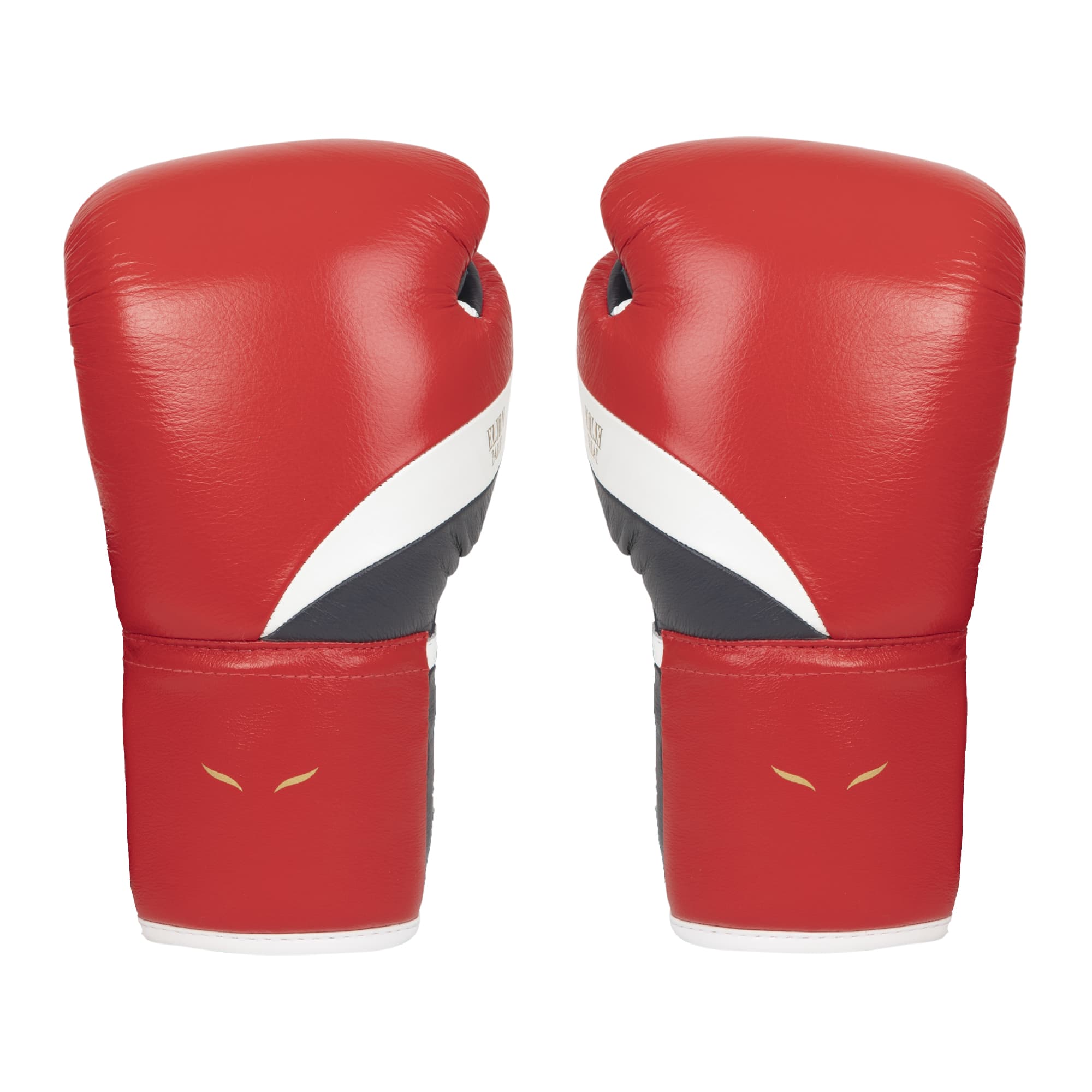 Gants de boxe à lacets ELION Paris Elegant Cuir Rouge - Blanc - Bleu - Image 4
