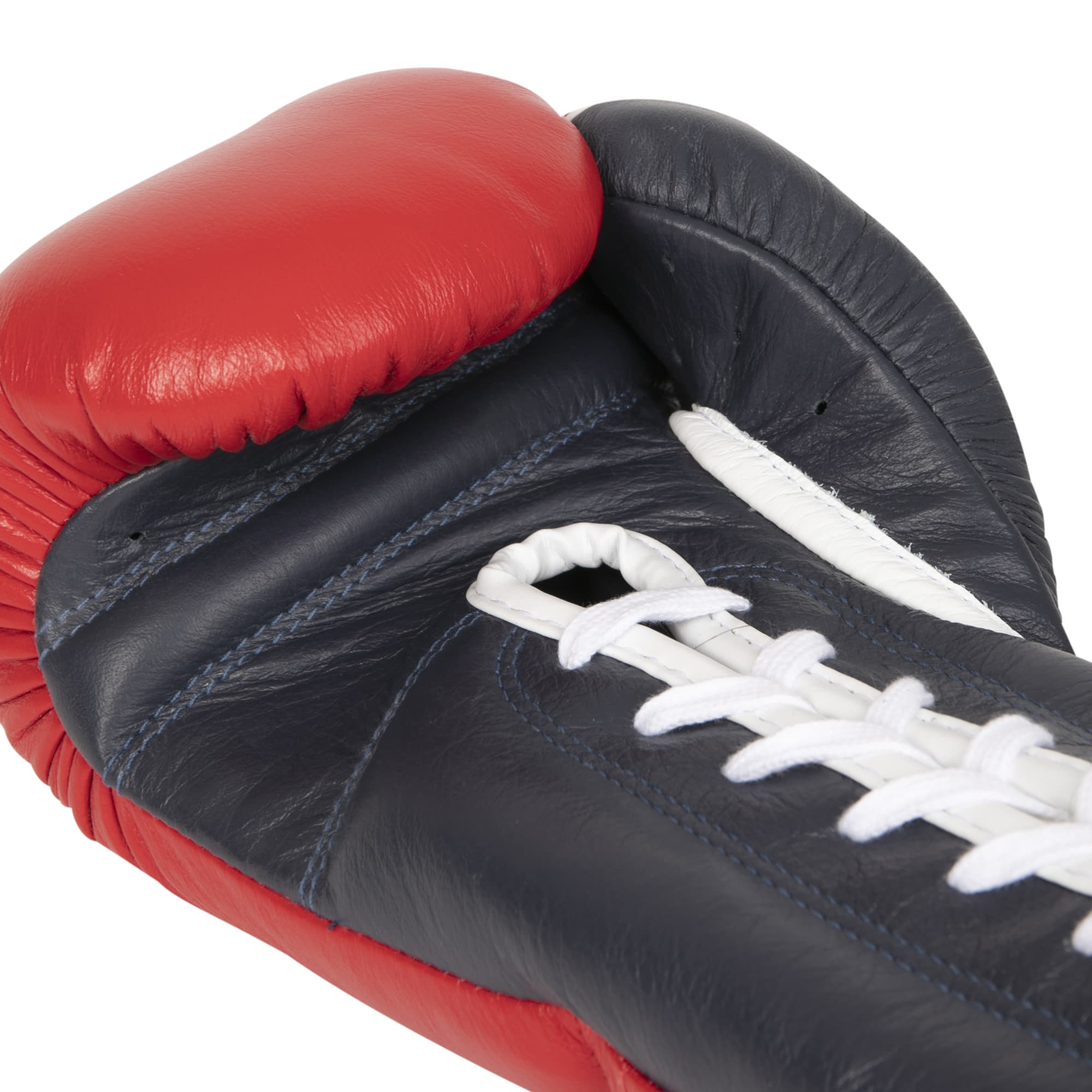 Gants de boxe à lacets ELION Paris Elegant Cuir Rouge - Blanc - Bleu - Image 5