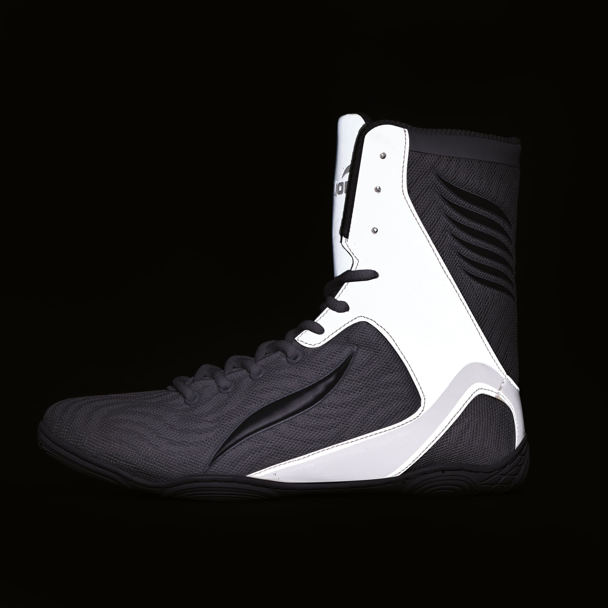 Chaussures de Boxe ELION Rapide Blanc/Gris Réfléchissantes - Image 6