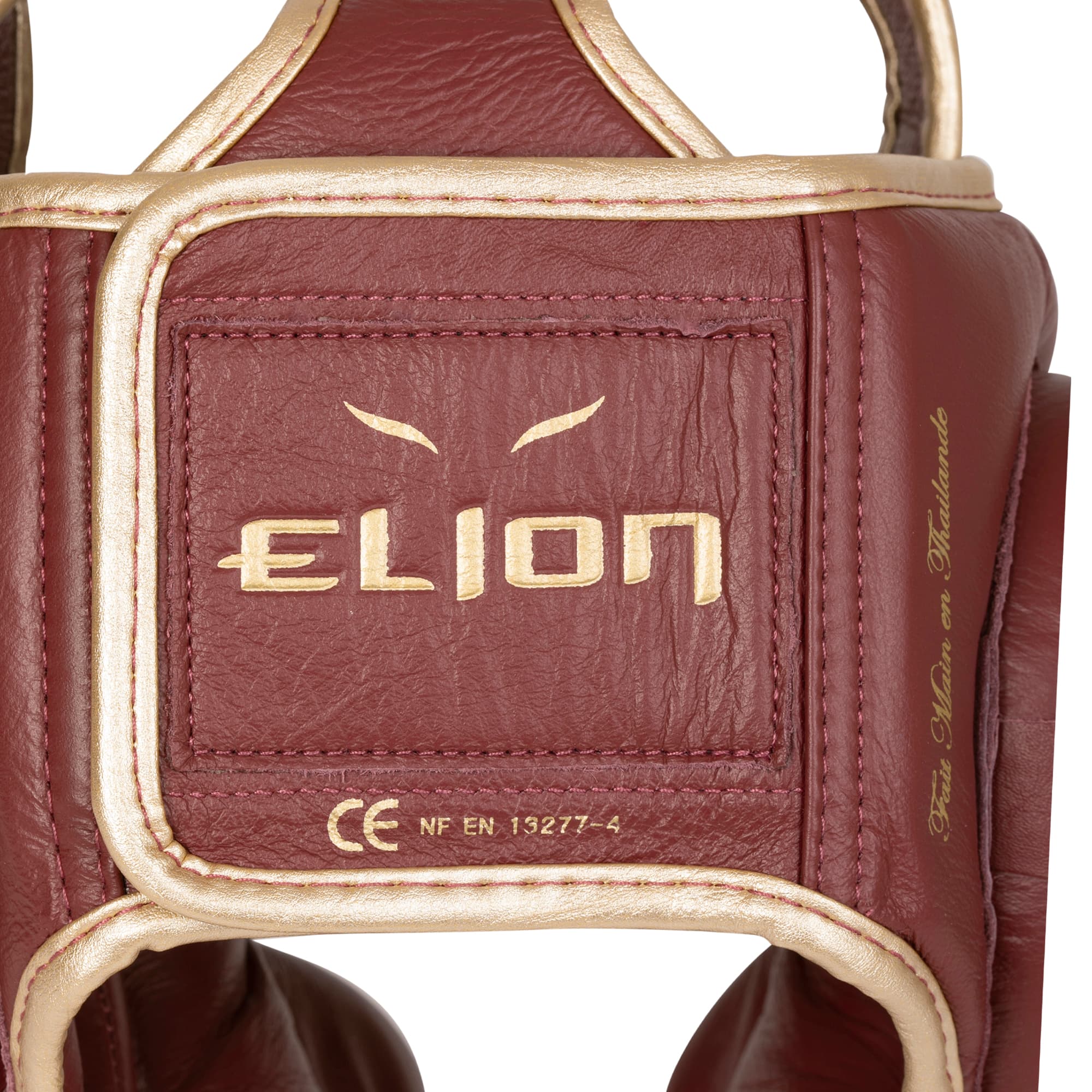 Casque de boxe ELION Paris Cuir Bordeaux Vintage - Image 5