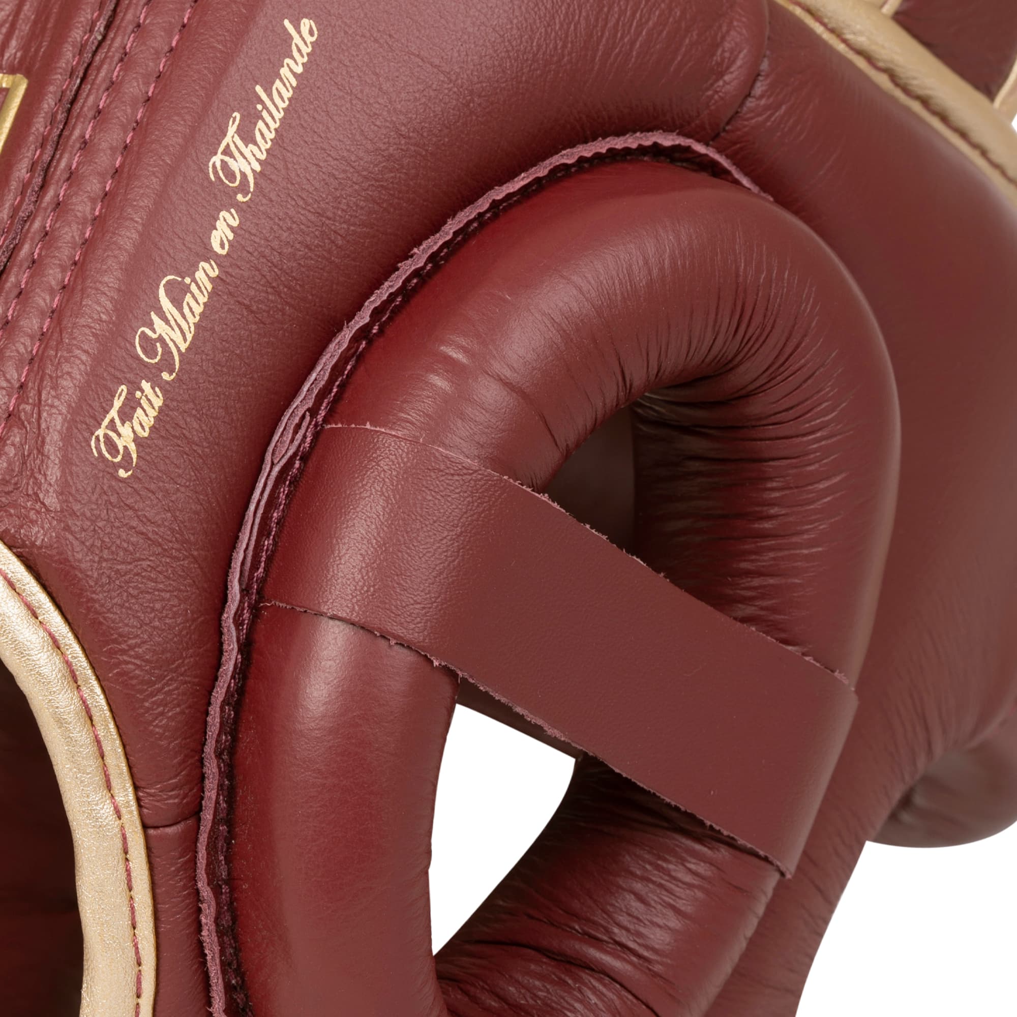 Casque de boxe ELION Paris Cuir Bordeaux Vintage - Image 6