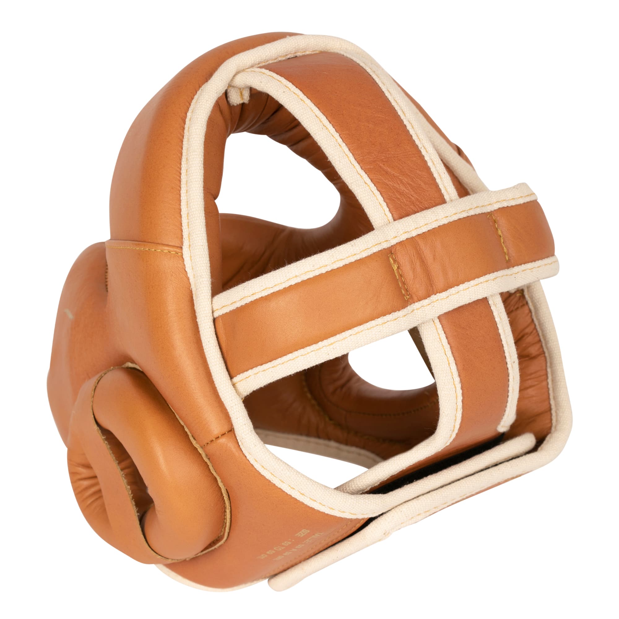 Casque de boxe ELION Paris Cuir Marron Vintage - Image 3