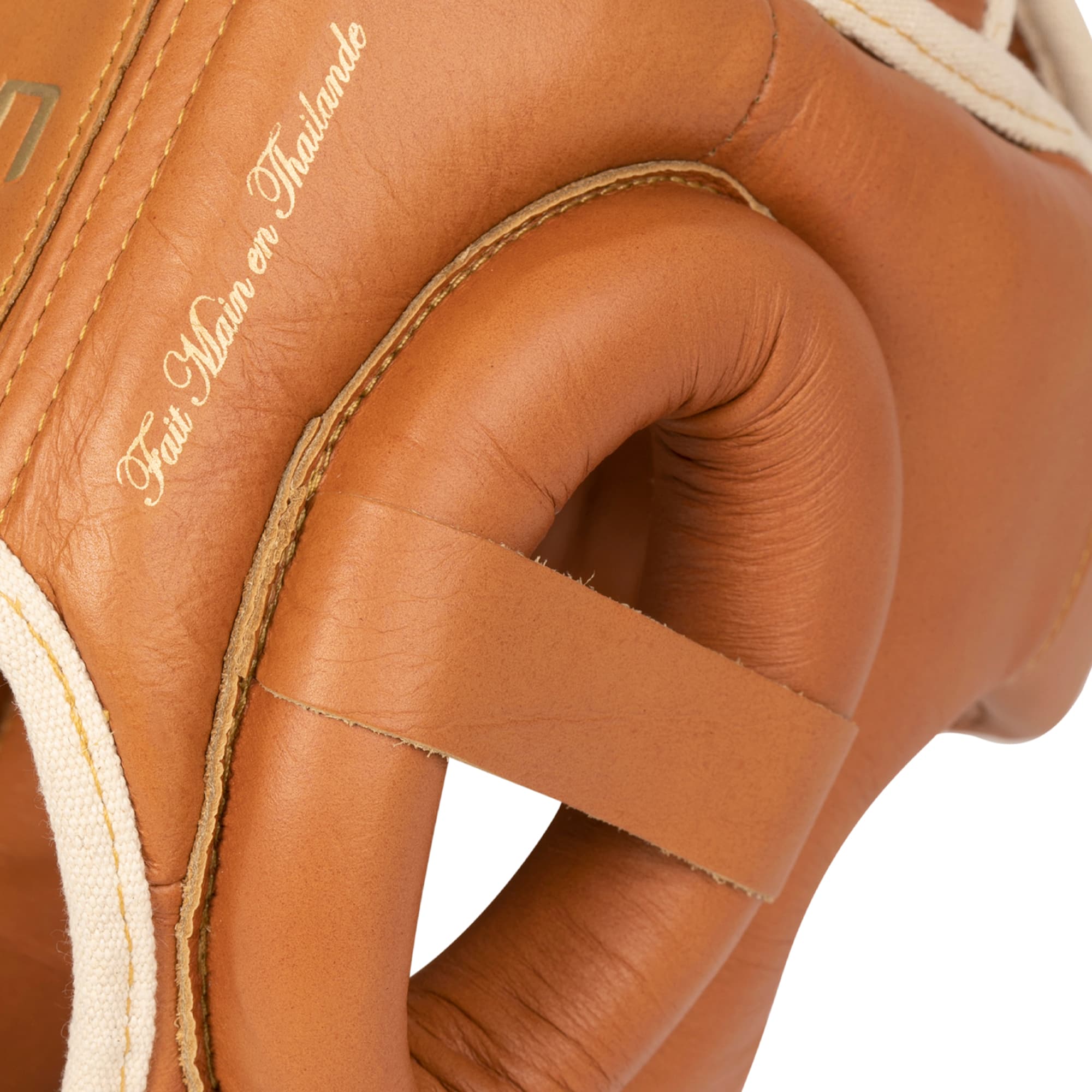 Casque de boxe ELION Paris Cuir Marron Vintage - Image 6