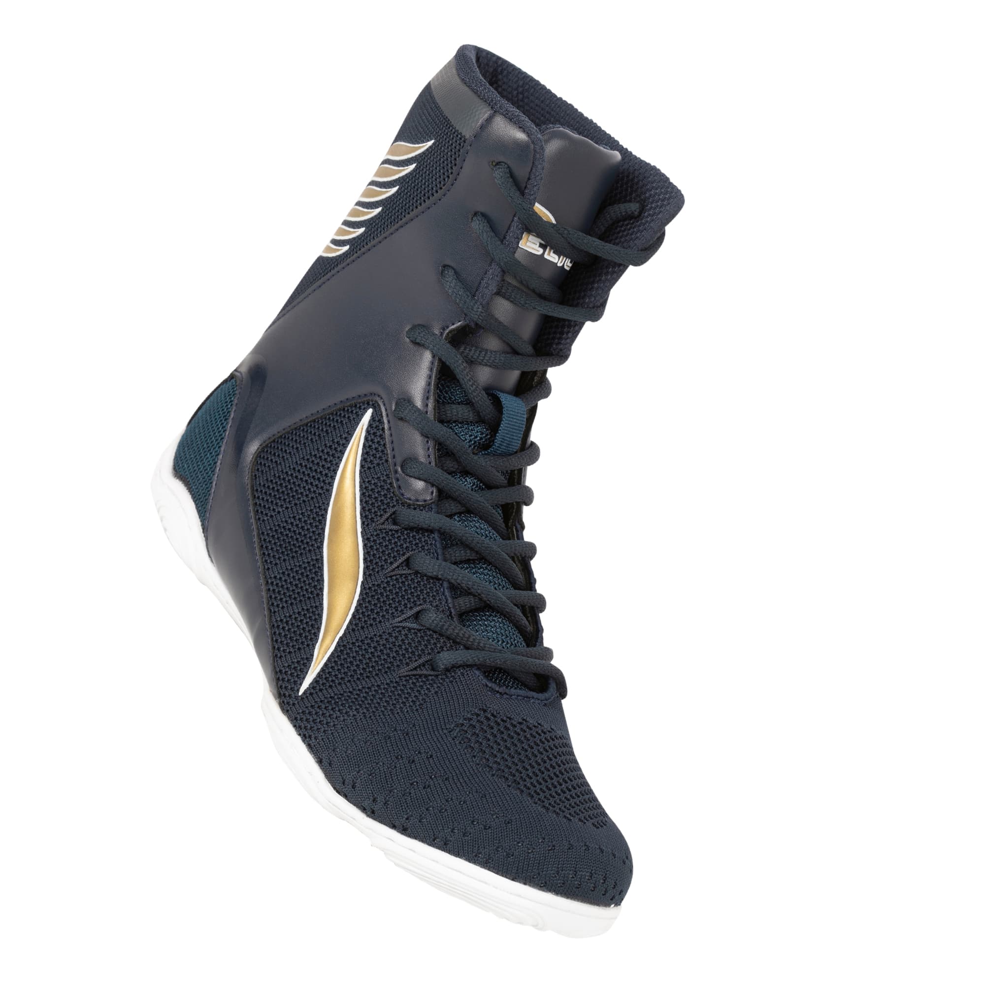 Chaussures de Boxe ELION Rapide Bleu/Or - Image 3