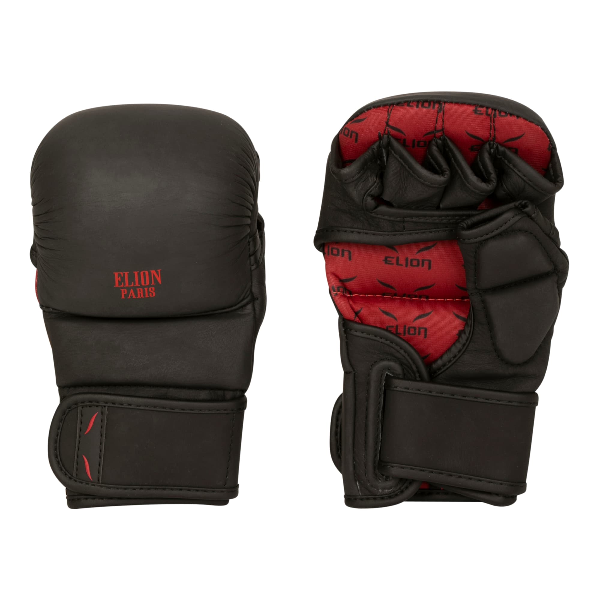 Gants MMA ELION Sparring - Mat-Black  CUIR