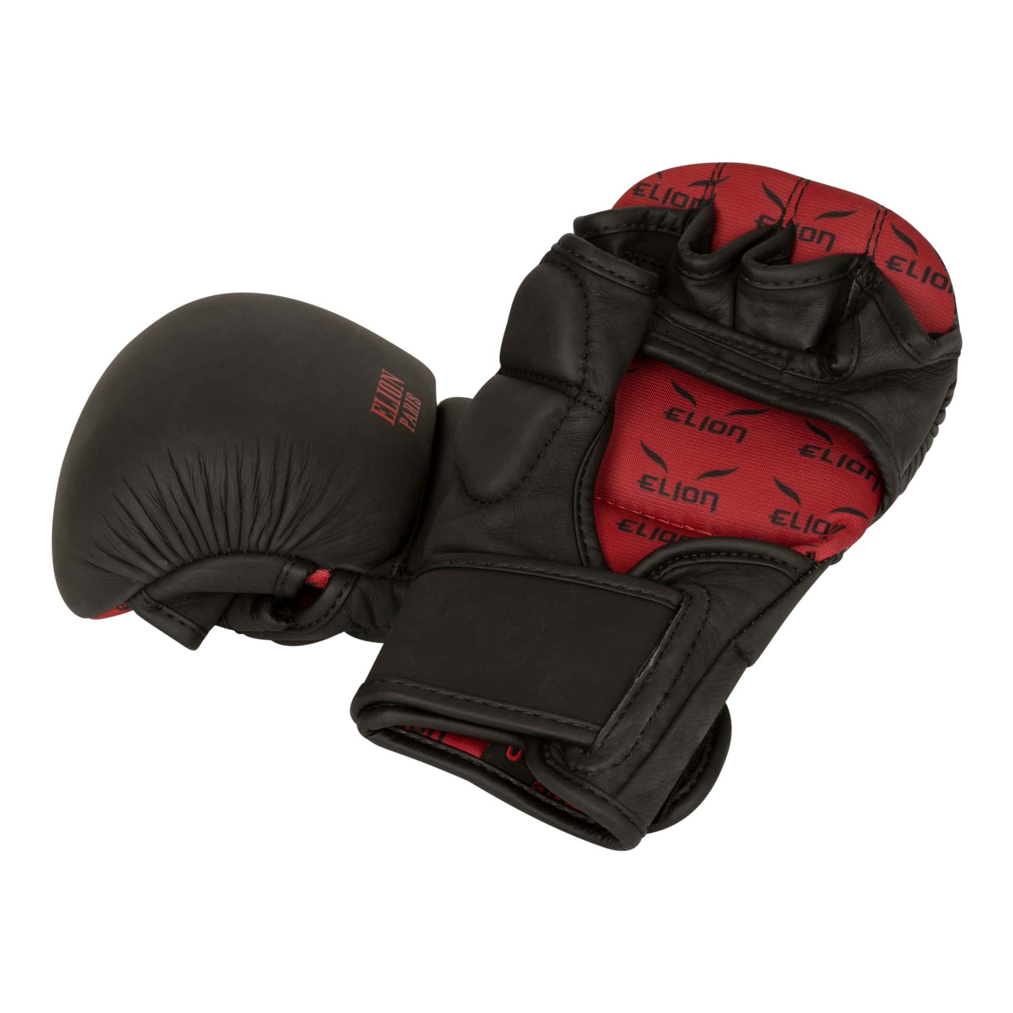 Gants MMA ELION Sparring - Mat-Black  CUIR - Image 5