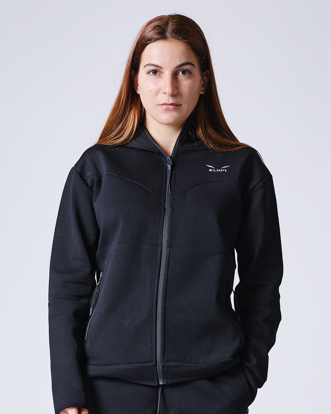 Sweatshirt à Capuche Zippé ELION Nazareth Noir - Image 8