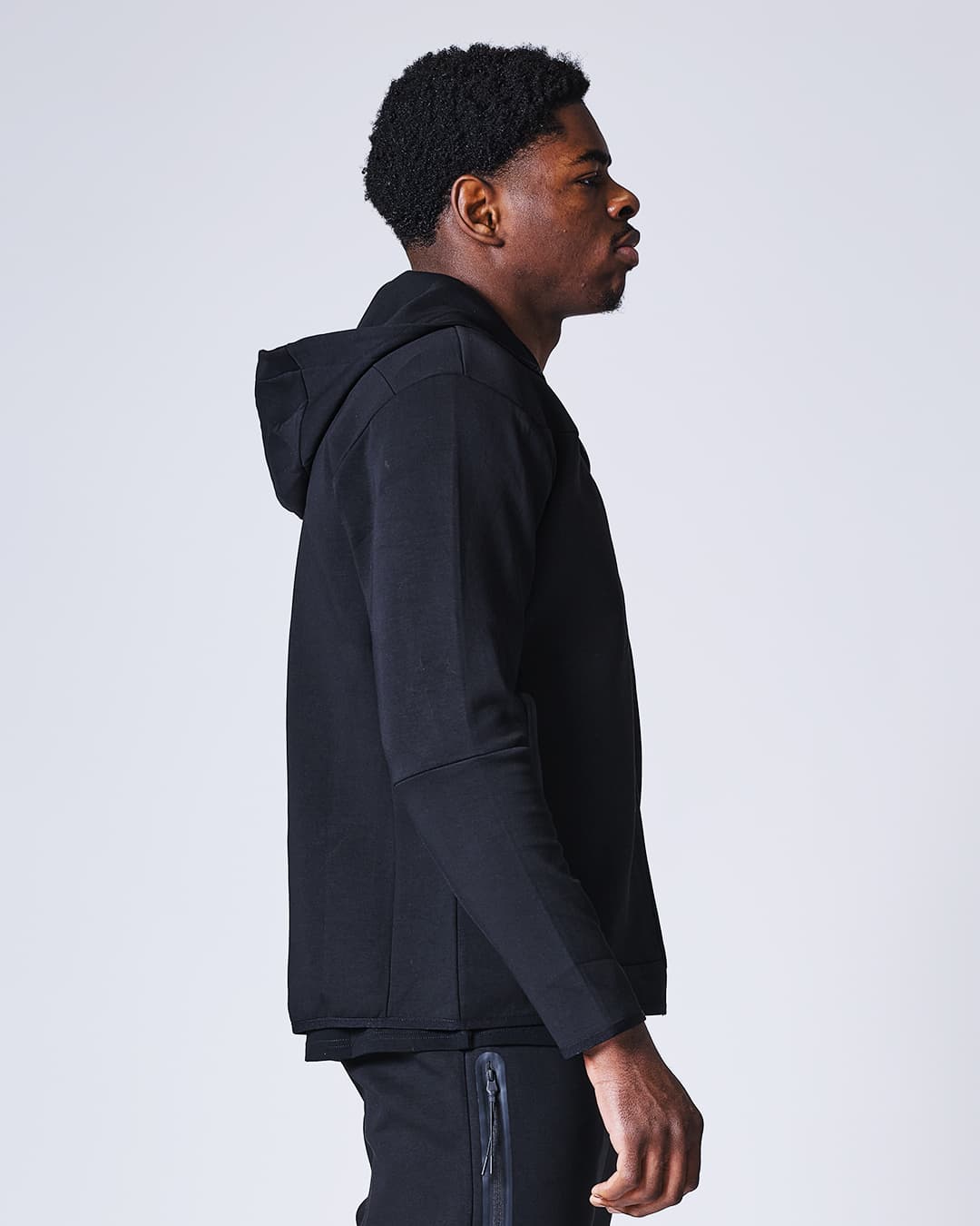 Sweatshirt à Capuche Zippé ELION Nazareth Noir - Image 3