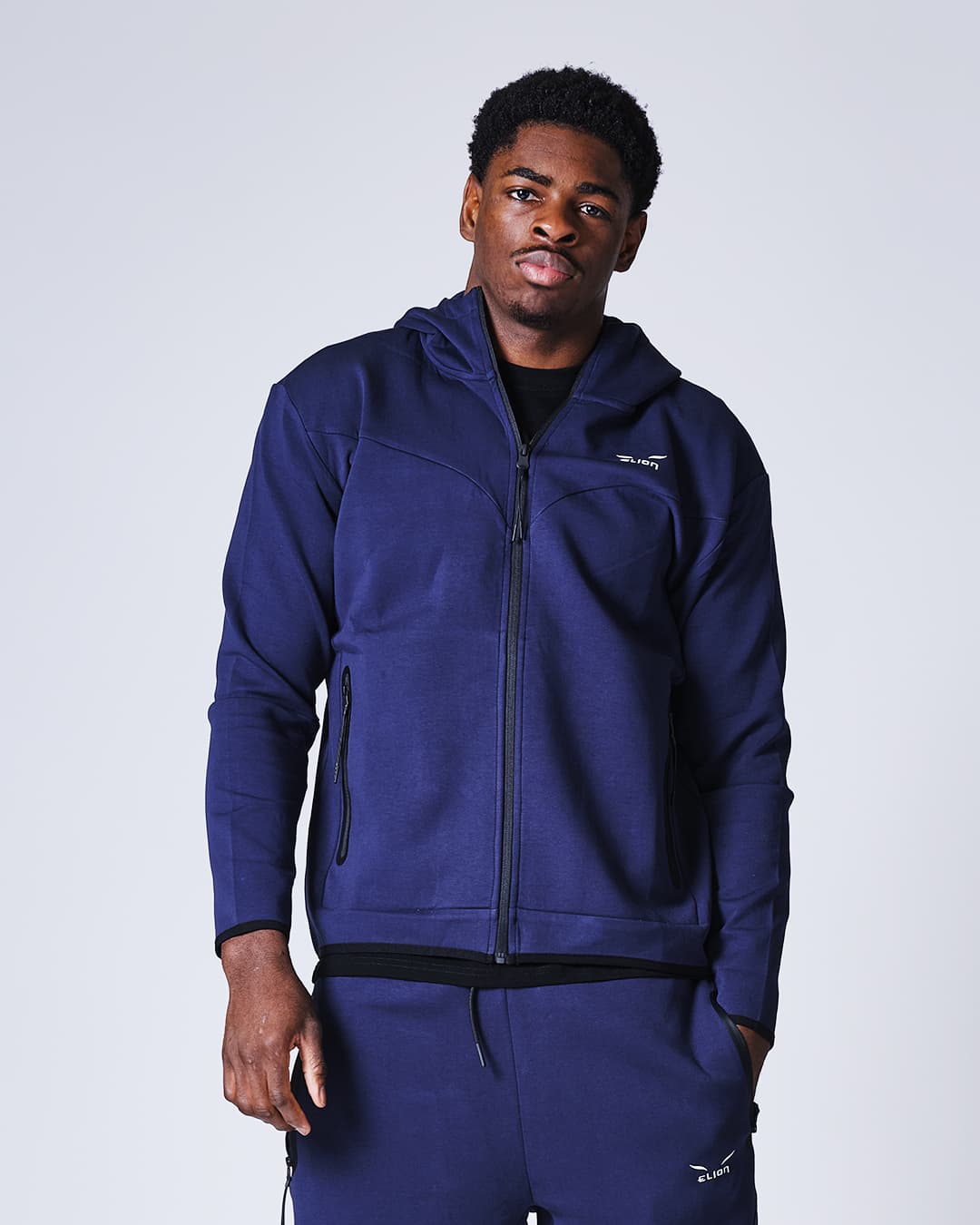Sweatshirt à Capuche Zippé ELION Nazareth Bleu - Image 2