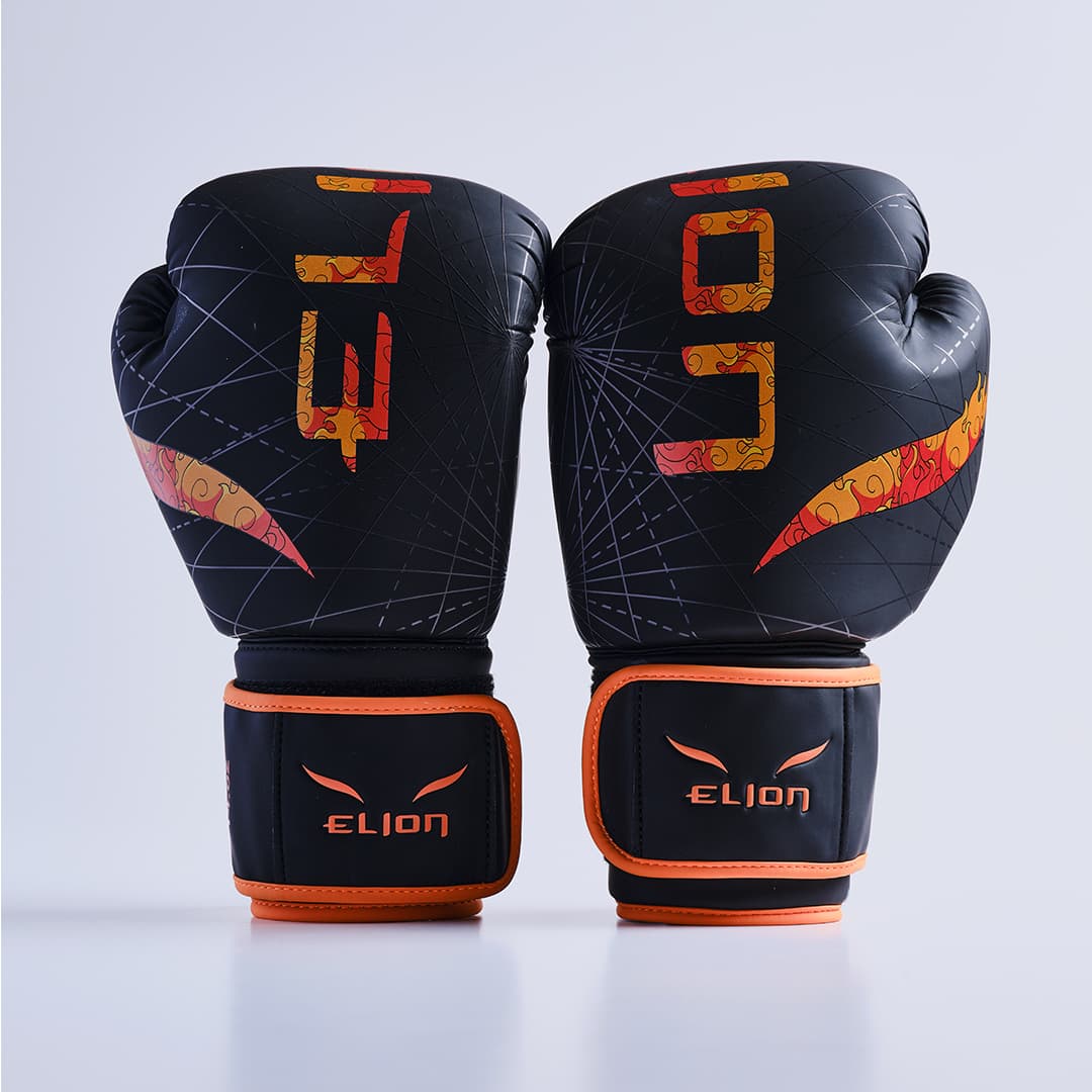 L'Extravagant de Boxe ONE PIECE X ELION Ace Noir/Orange | elionparis.com