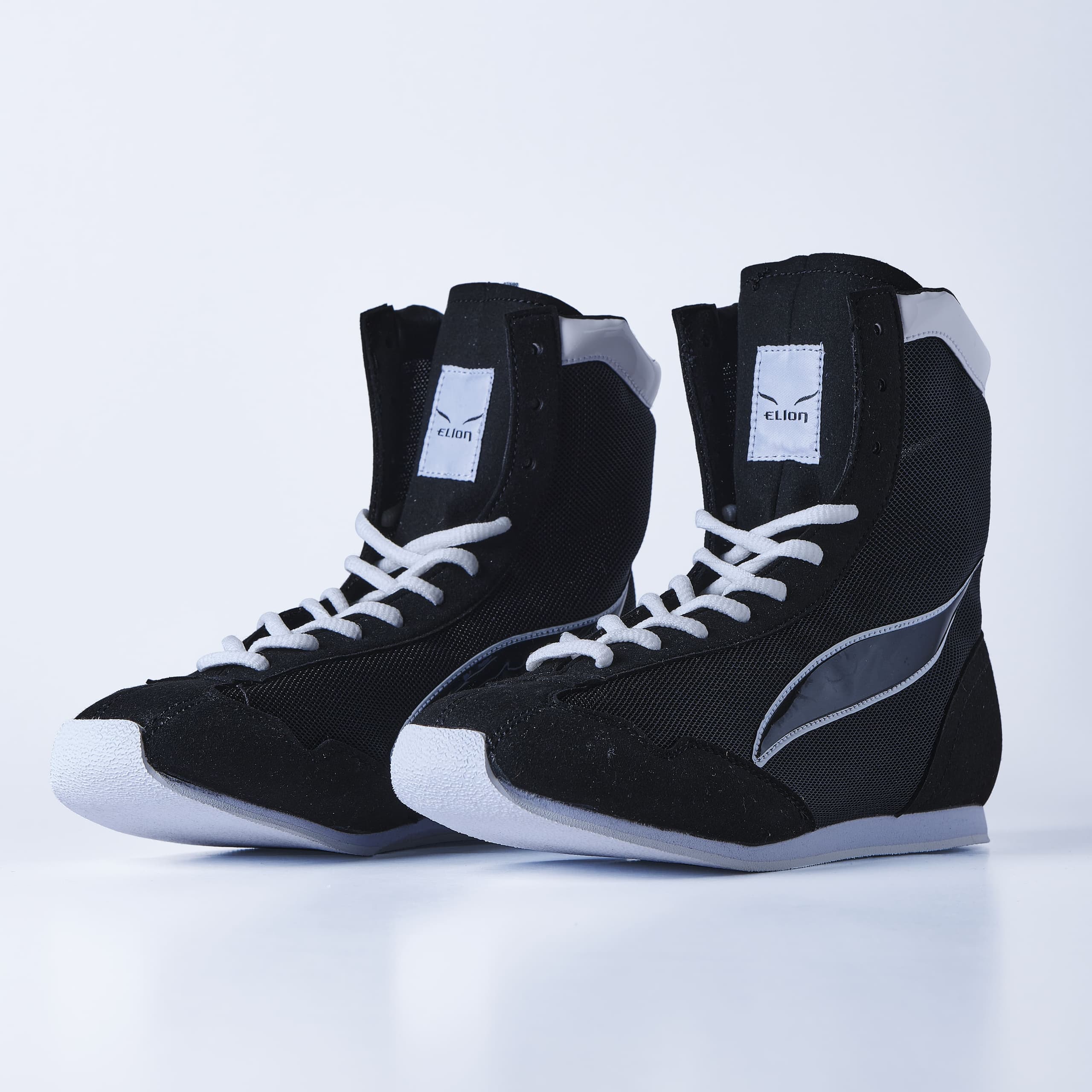 Chaussures de Boxe ELION Volante Noir/Blanche - Image 5
