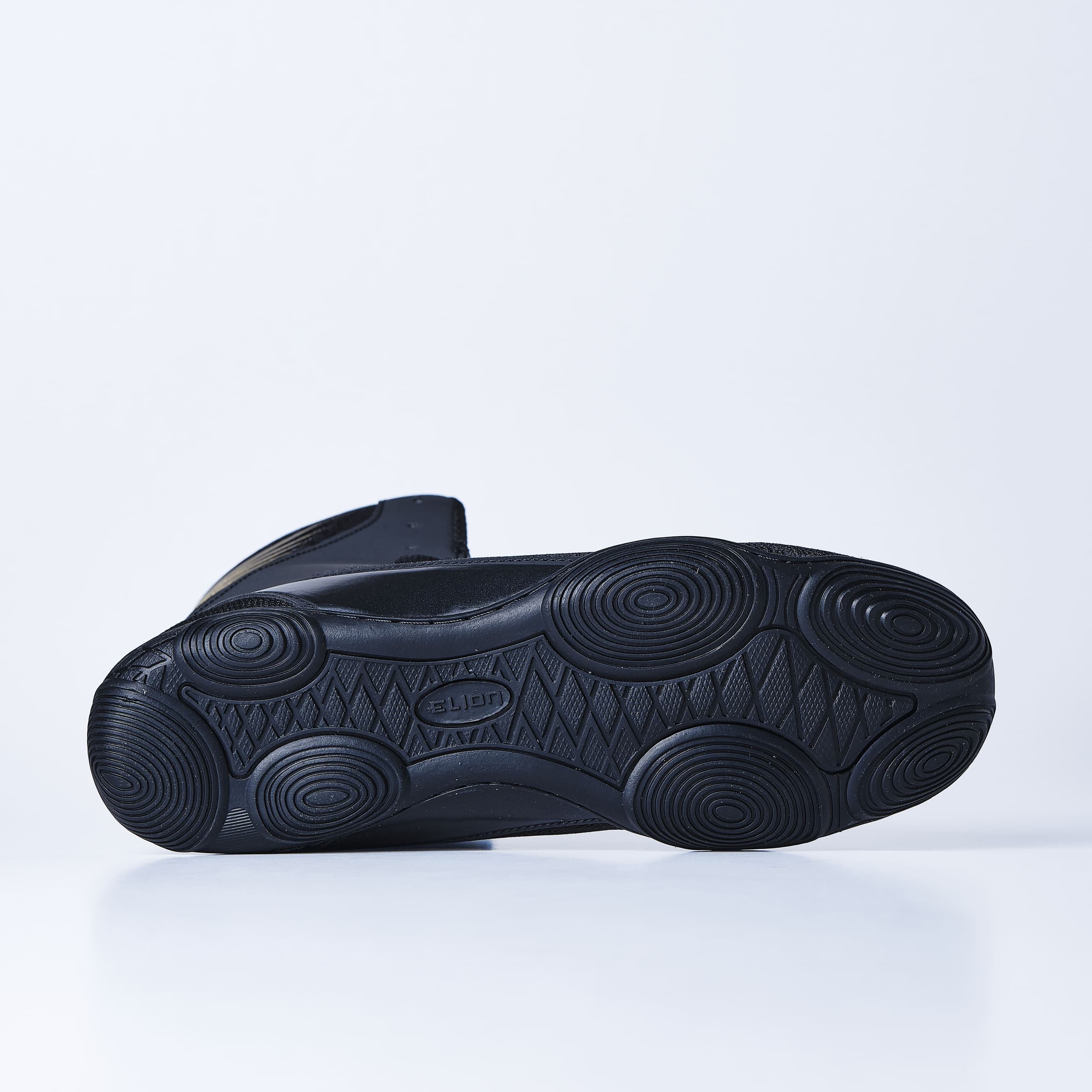 Chaussures de Boxe ELION Rapide Noir/Or Réfléchissantes - Image 4
