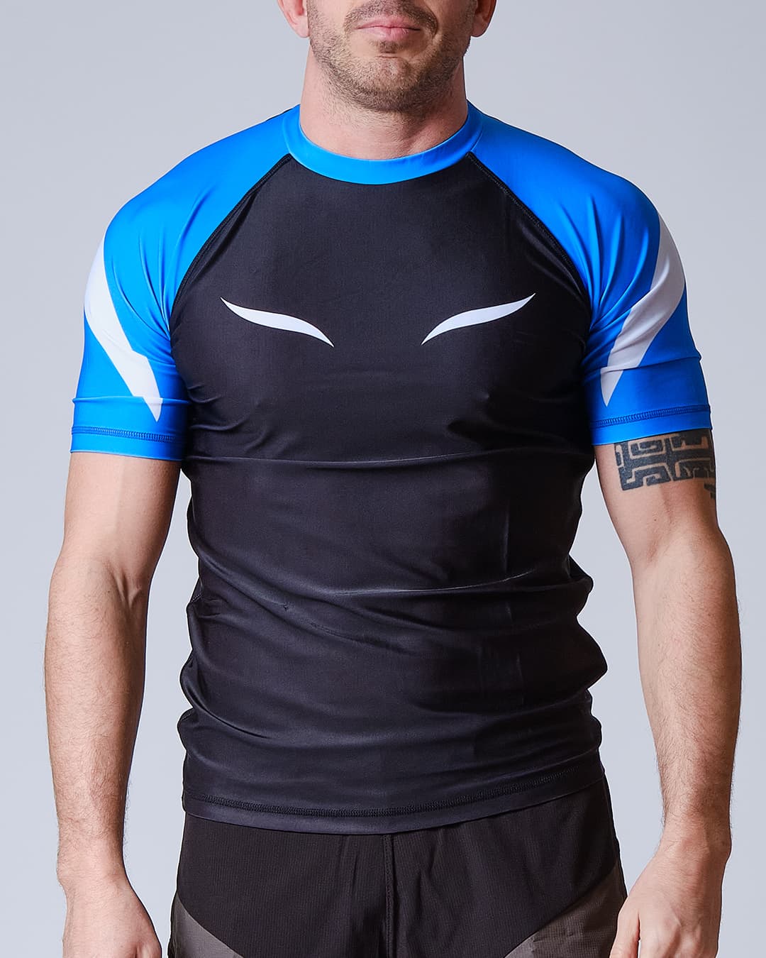 Rashguard ELION JJB SQUALE - Bleu - Manches Courtes