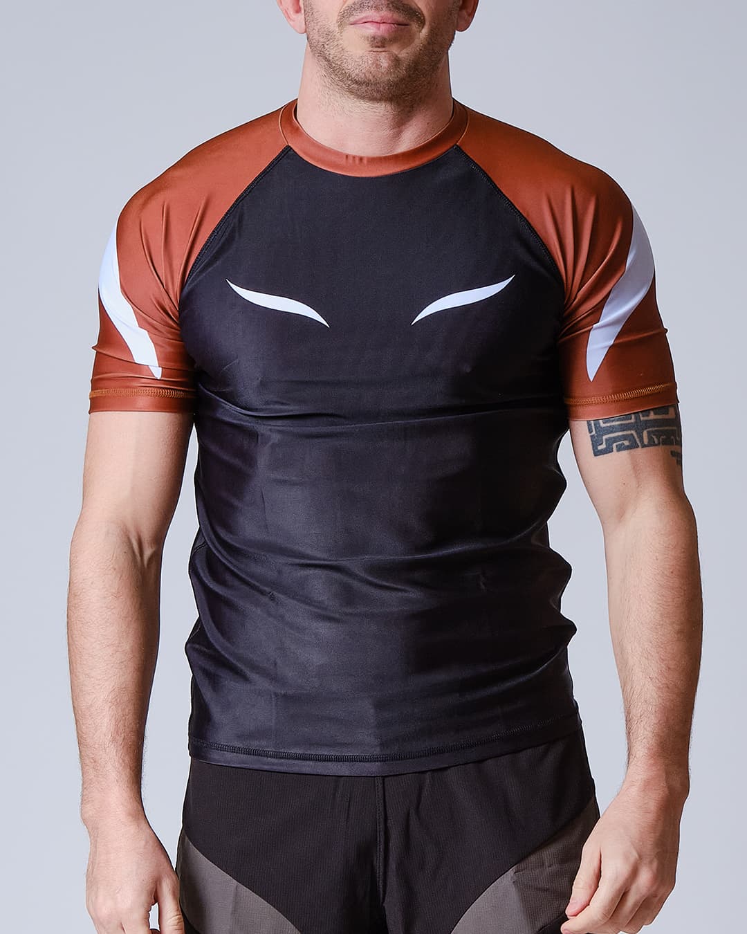Rashguard ELION JJB SQUALE - Marron - Manches Courtes