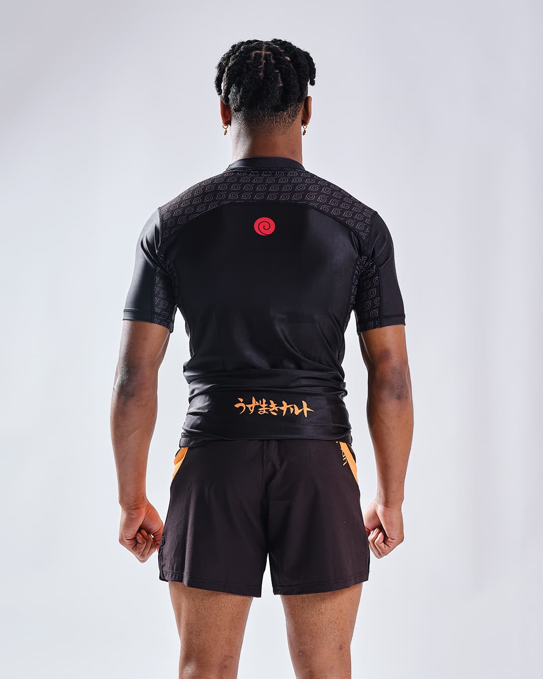 Rashguard NARUTO X ELION NARUTO NOIR/ORANGE - Manches Courtes - Image 2