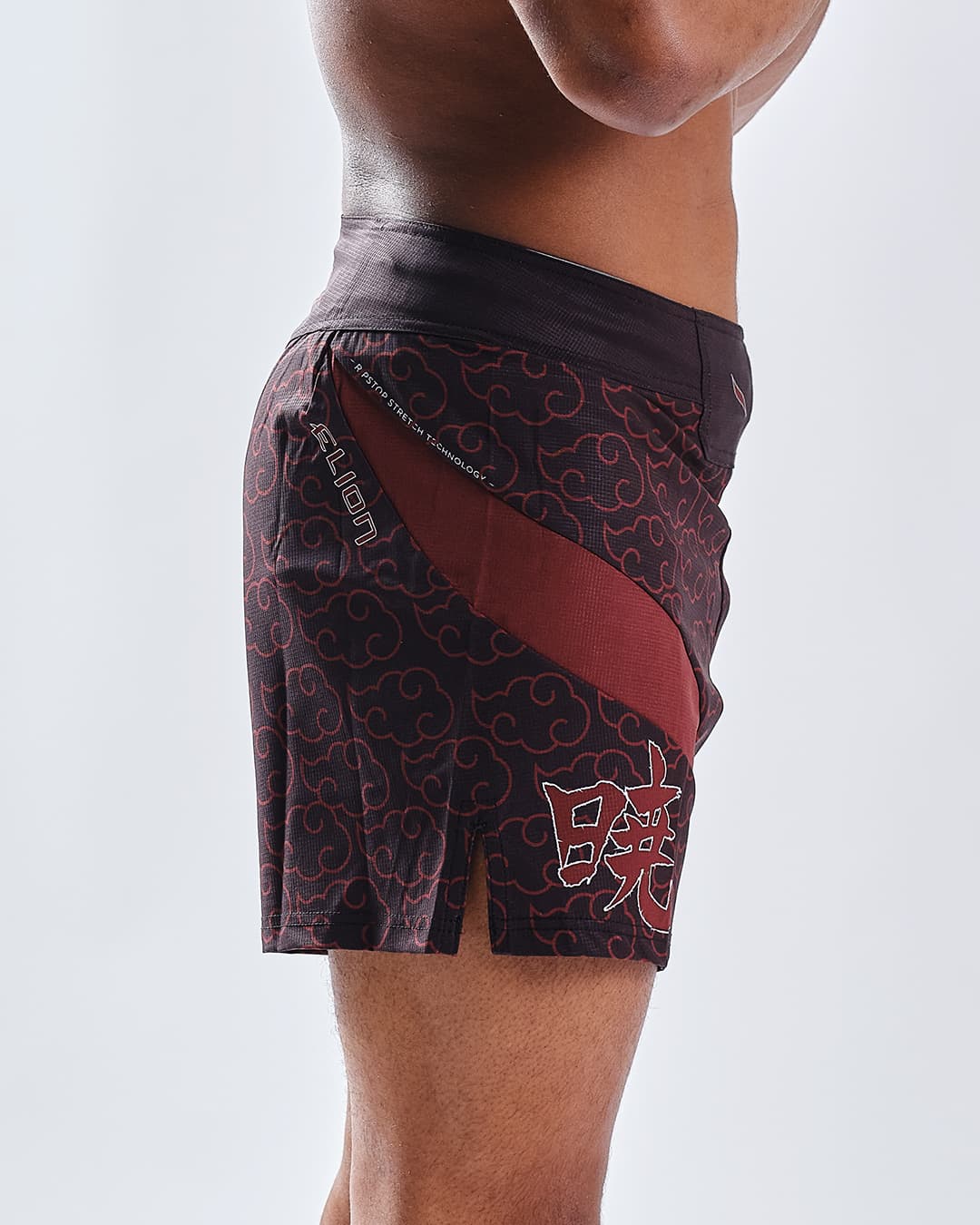Short MMA SEYANT NARUTO X ELION AKATSUKI Noir/Bordeaux - Image 3