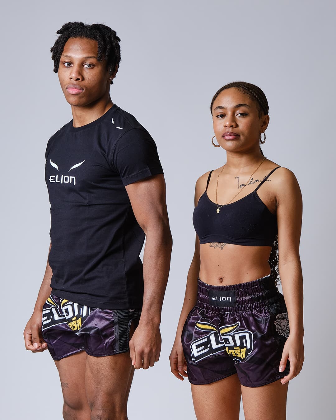 Short de Boxe Thaï ELION Raja - Noir - Image 9