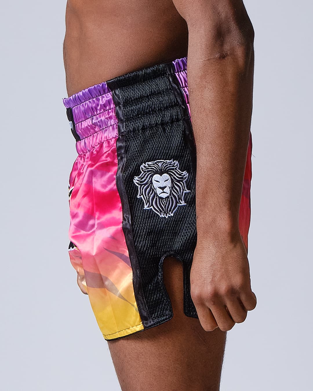 Short de Boxe Thaï ELION Raja - Rose/Orange - Image 2