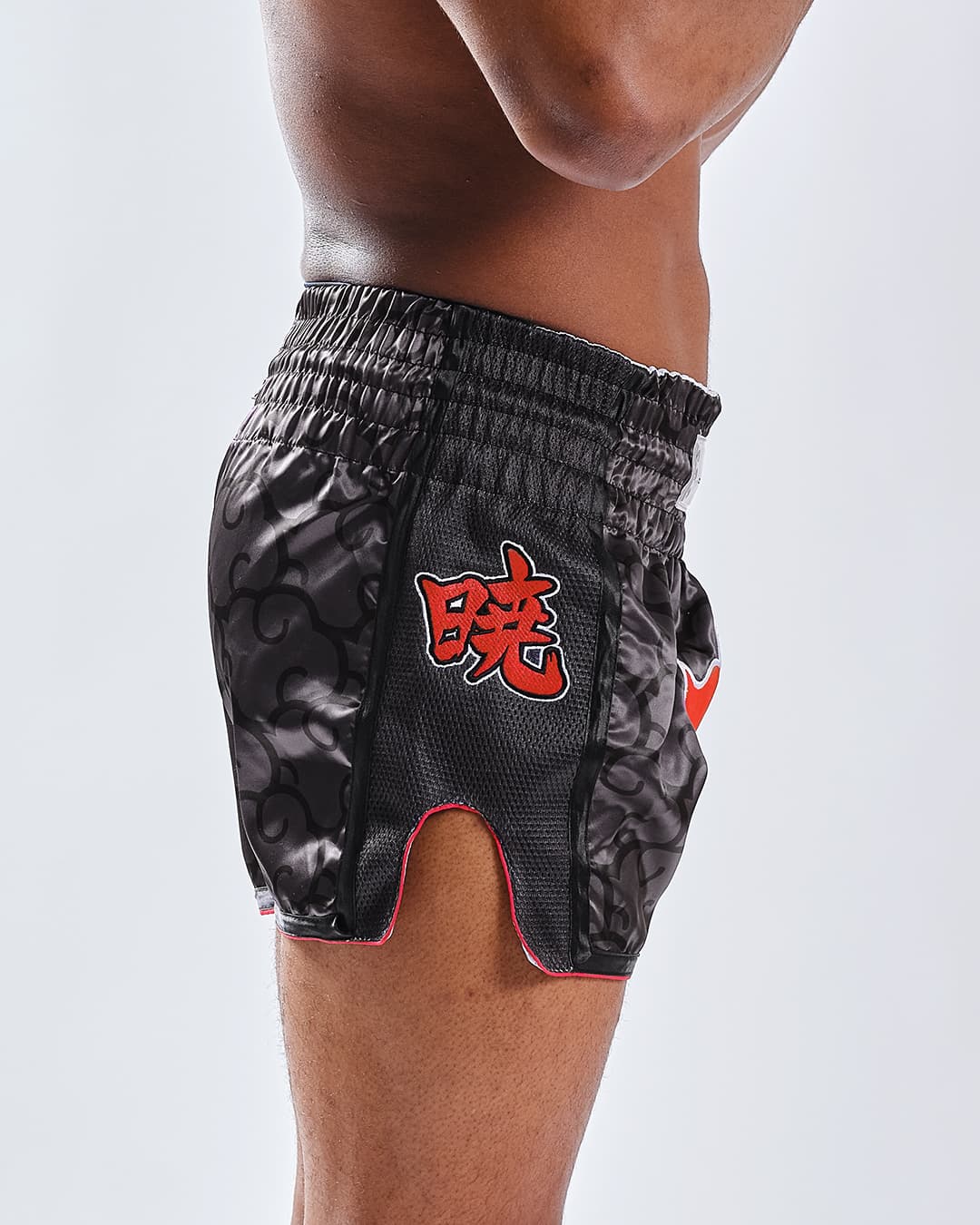 Short de Boxe Thaï NARUTO X ELION AKATSUKI Noir/Rouge - Image 3