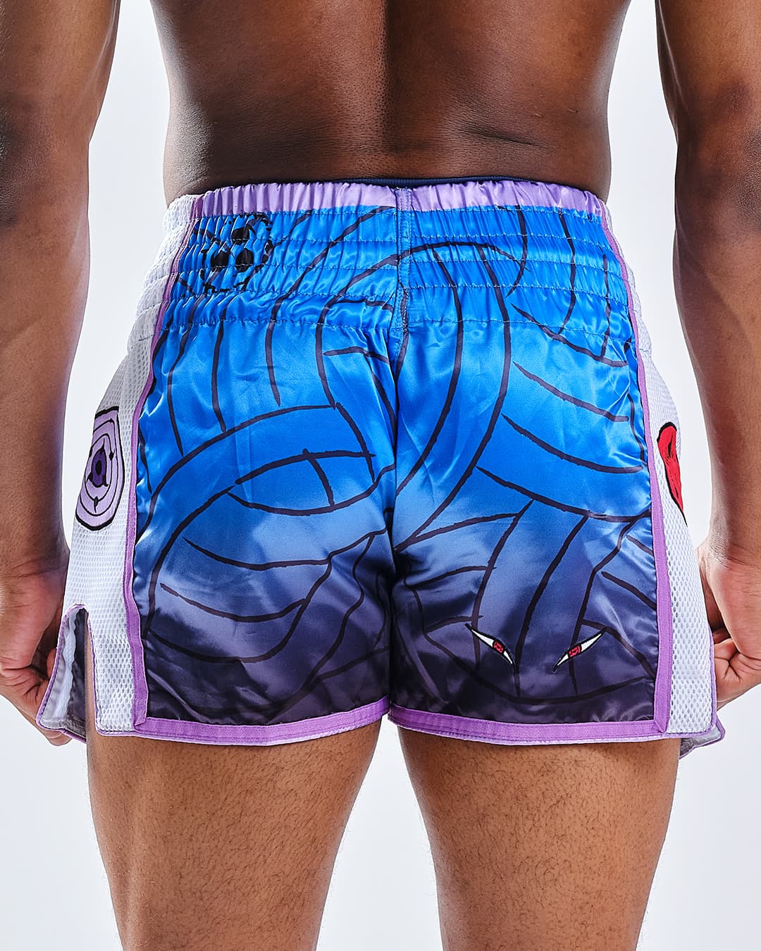 Short de Boxe Thaï NARUTO X ELION SASUKE Bleu - Image 4