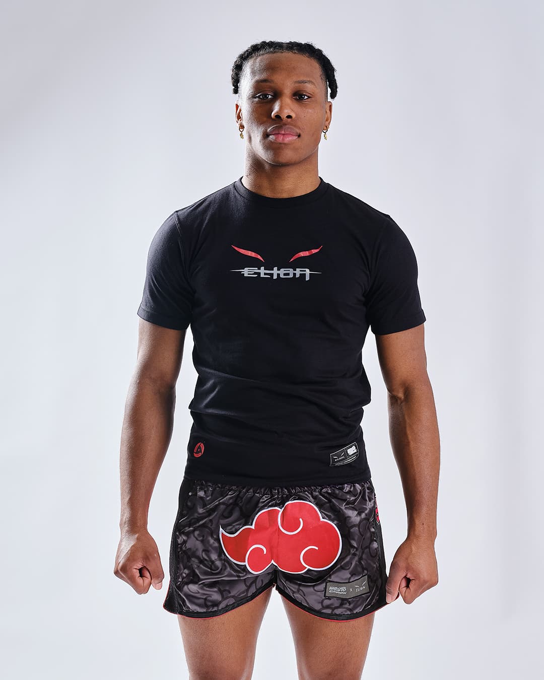 T-Shirt NARUTO X ELION AKATSUKI Noir/Rouge