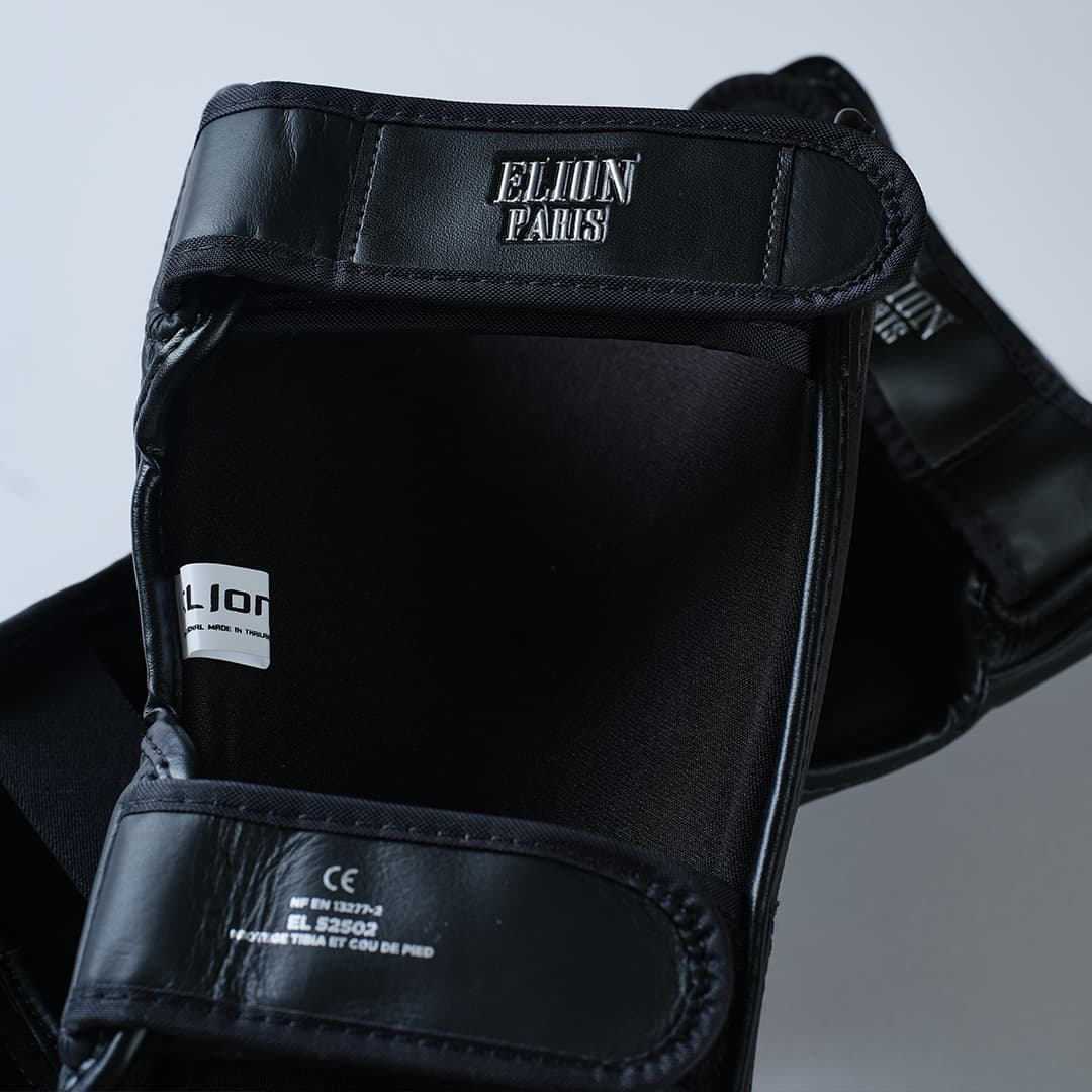 Protège-tibias & pieds ELION Paris Cuir Noir Mat - Image 6