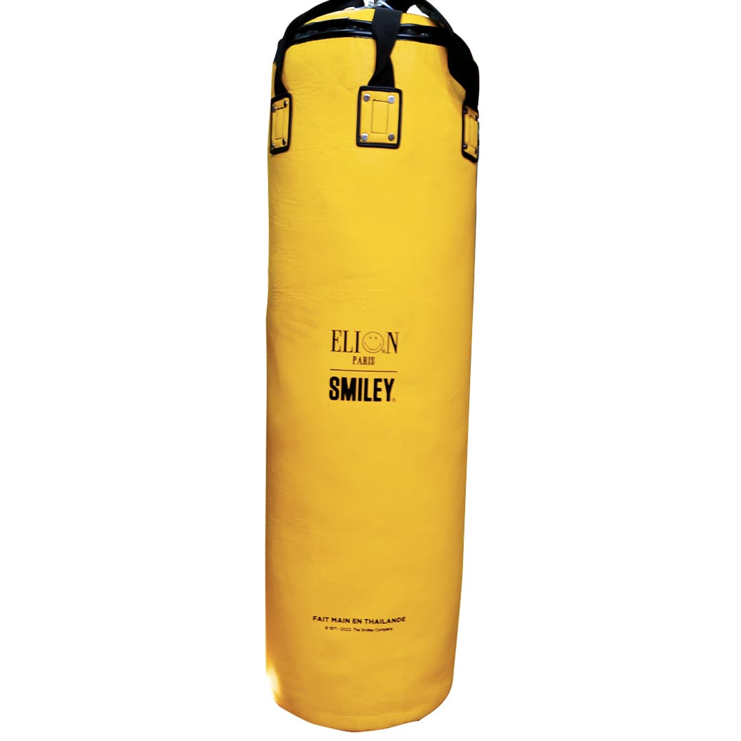 Sac de frappe ELION Paris X SMILEY® 50th Anniversary Edition Limitée 1m30 - 45kg - Cuir Jaune - Image 3