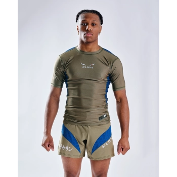 Rashguard NARUTO X ELION KAKASHI Kaki - Manches Courtes