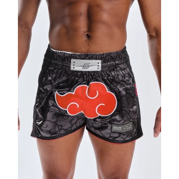 Short de Boxe Thaï NARUTO X ELION AKATSUKI Noir/Rouge