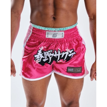 Short de Boxe Thaï NARUTO X ELION SAKURA Rouge