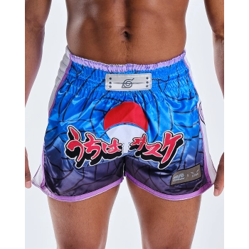 Short de Boxe Thaï NARUTO X ELION SASUKE Bleu
