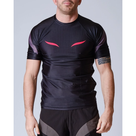 Rashguard ELION JJB SQUALE - Noir/Gris - Manches Courtes