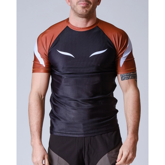 Rashguard ELION JJB SQUALE - Marron - Manches Courtes