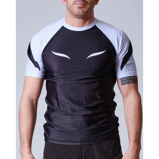 Rashguard ELION JJB SQUALE - Blanc - Manches Courtes