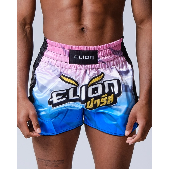 Short de Boxe Thaï ELION Raja - Rose/Blanc/Bleu