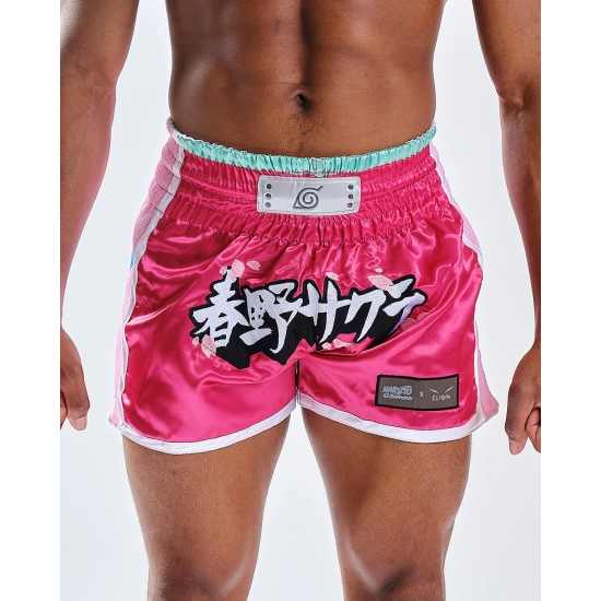 Short de Boxe Thaï NARUTO X ELION SAKURA Rouge