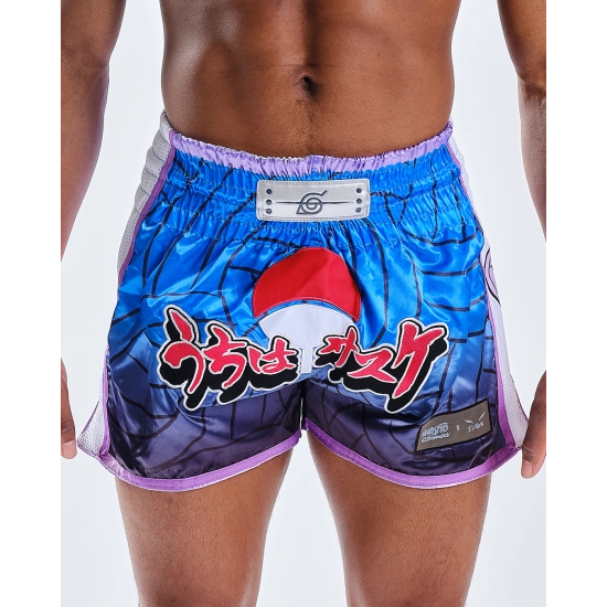 Short de Boxe Thaï NARUTO X ELION SASUKE Bleu