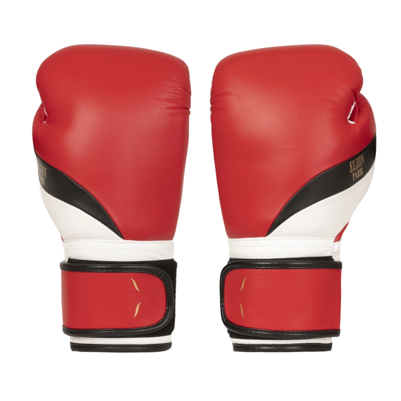 L Elegant De Boxe Elion Paris Velcro Rouge Mat Noir Blanc Mat En