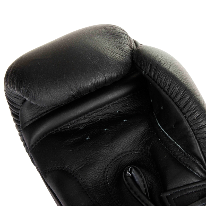 DORAWON, Gants de boxe cuir competition à lacets BLACK, noir - 1Fight1